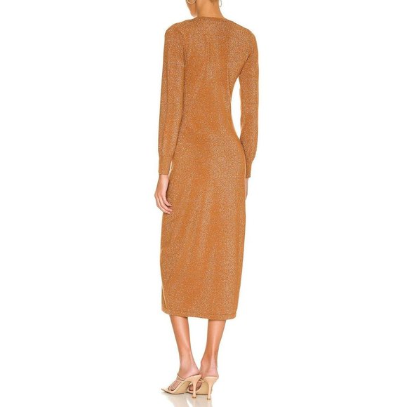 Resa Malia Cardigan Dress or Duster Cinnamon Metallic Copper NWT - Picture 8 of 8